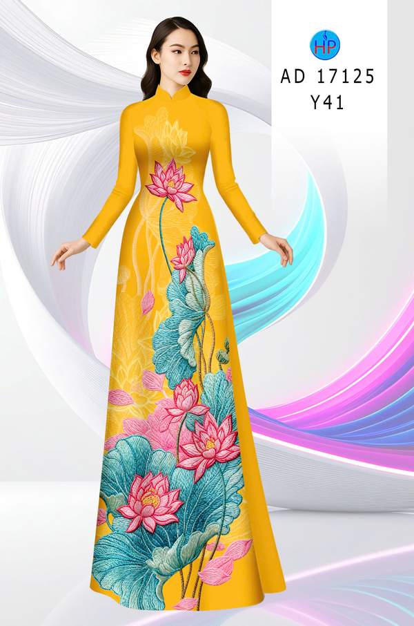 Vải Áo Dài Hoa Sen AD 17125 12 1789525675 736 vai ao dai hoa sen ad 17125