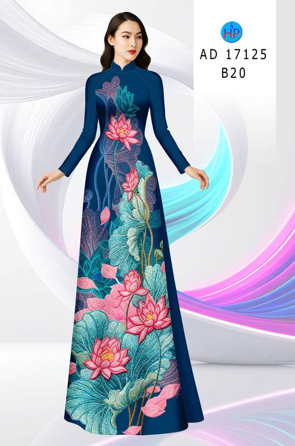 Vải Áo Dài Hoa Sen AD 17125 11 1789525675 932 vai ao dai hoa sen ad 17125