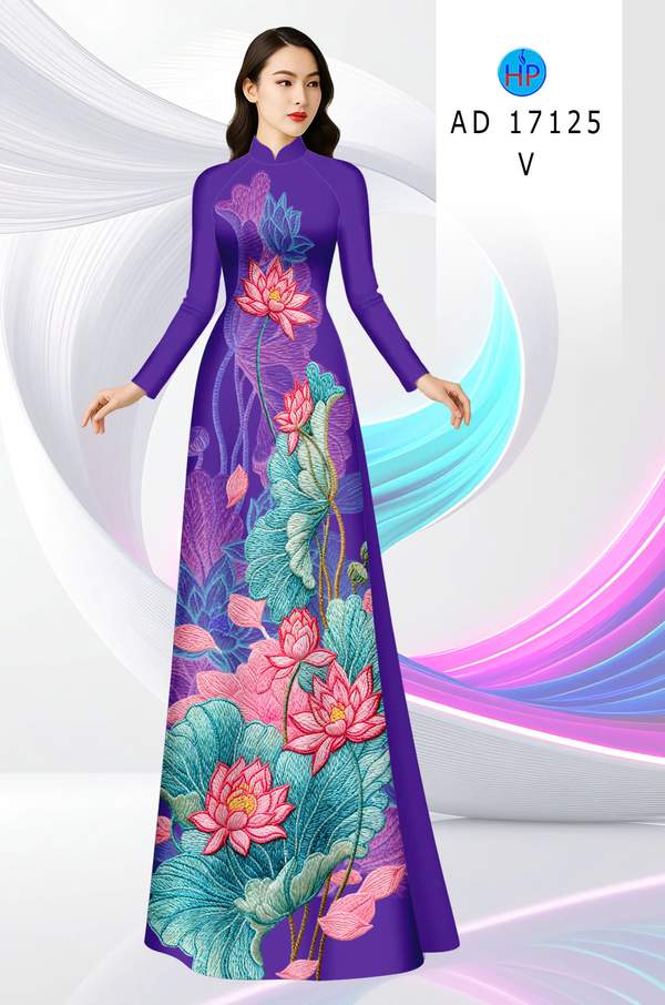 Vải Áo Dài Hoa Sen AD 17125 14 1789525676 639 vai ao dai hoa sen ad 17125
