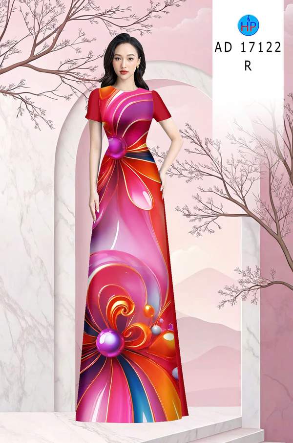 Vải Áo Dài Hoa In 3D AD 17122 5 1789630764 363 vai ao dai hoa in 3d ad 17122