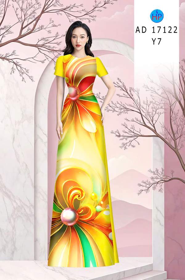 Vải Áo Dài Hoa In 3D AD 17122 13 1789630765 297 vai ao dai hoa in 3d ad 17122
