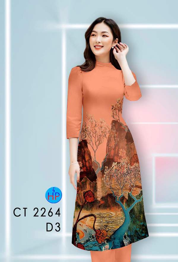 Vải Áo Dài Cách Tân Phong Cảnh AD CT2264 3 1789631090 507 vai ao dai cach tan phong canh ad ct2264