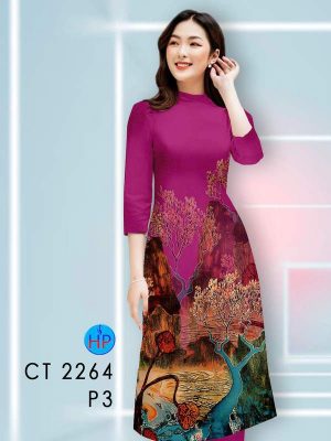 Vải Áo Dài Cách Tân Phong Cảnh AD CT2264 27 1789631092 345 vai ao dai cach tan phong canh ad ct2264