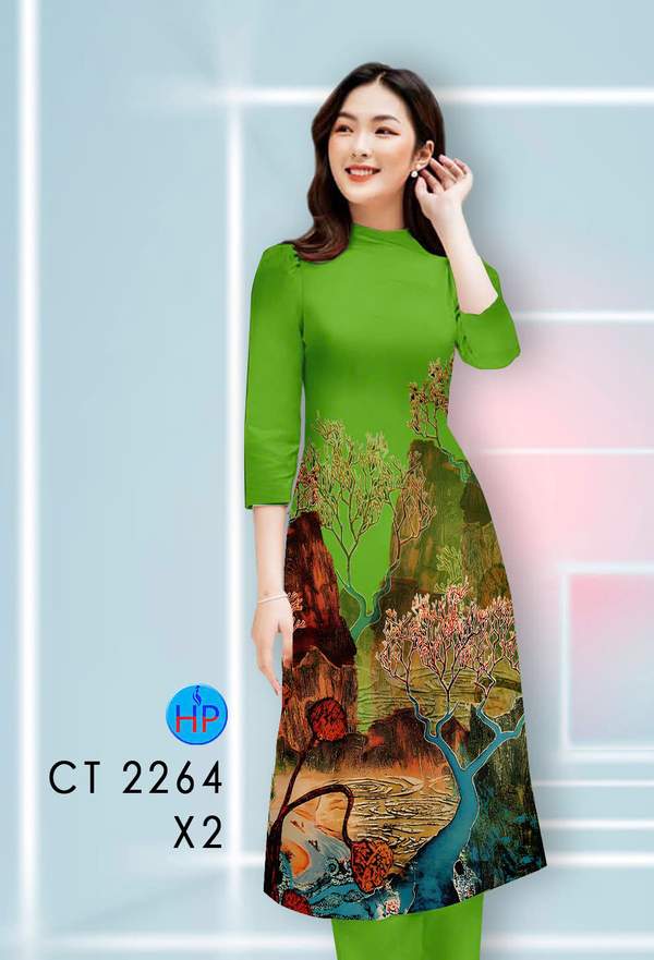 Vải Áo Dài Cách Tân Phong Cảnh AD CT2264 11 1789631092 371 vai ao dai cach tan phong canh ad ct2264