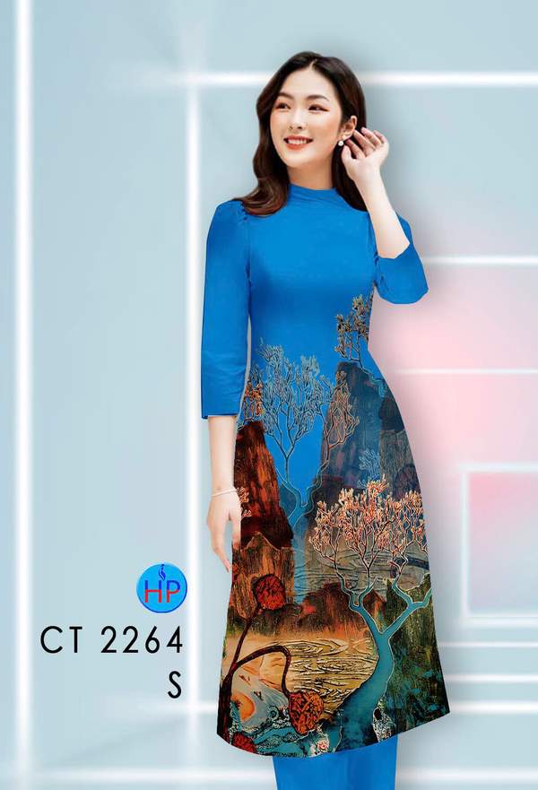 Vải Áo Dài Cách Tân Phong Cảnh AD CT2264 10 1789631092 67 vai ao dai cach tan phong canh ad ct2264