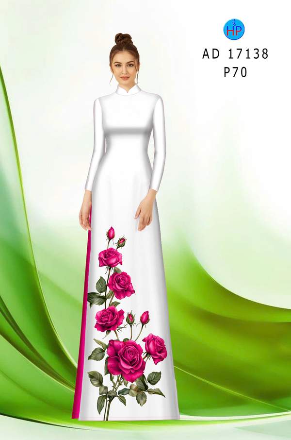 Vải Áo Dài Hoa Hồng AD 17138 10 1789790074 322 vai ao dai hoa hong ad 17138