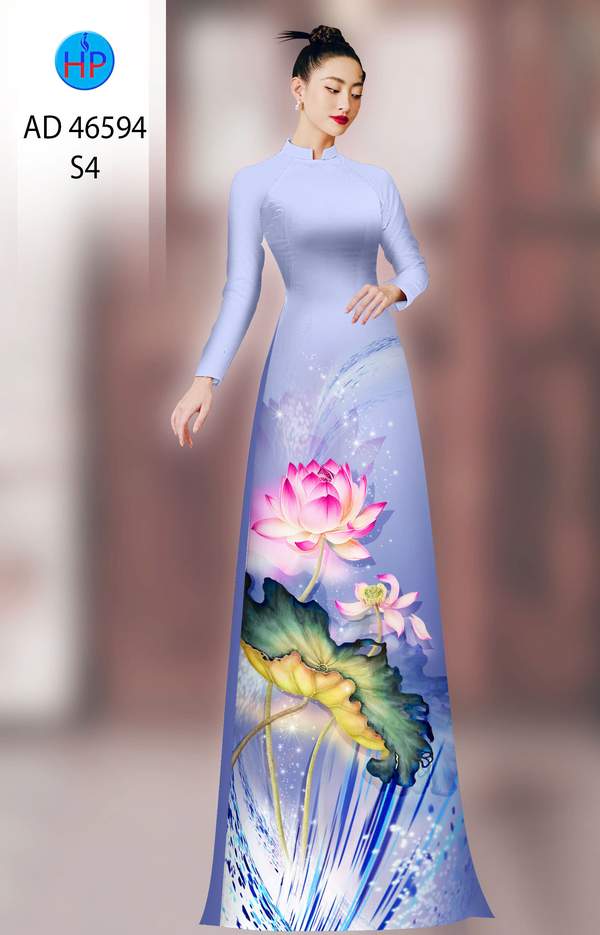 Vải Áo Dài Hoa Sen AD 46594 4 1789955047 349 vai ao dai hoa sen ad 46594