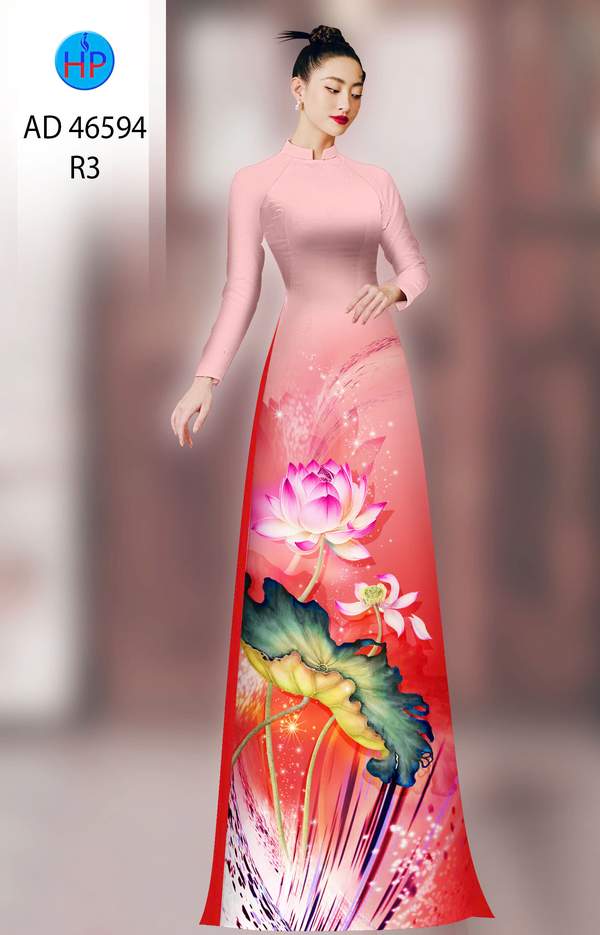 Vải Áo Dài Hoa Sen AD 46594 2 1789955047 861 vai ao dai hoa sen ad 46594