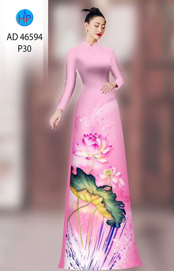 Vải Áo Dài Hoa Sen AD 46594 10 1789955048 57 vai ao dai hoa sen ad 46594