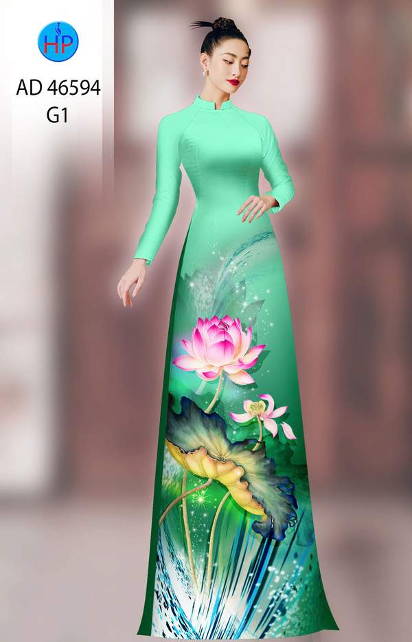 Vải Áo Dài Hoa Sen AD 46594 11 1789955048 743 vai ao dai hoa sen ad 46594