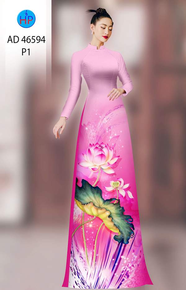 Vải Áo Dài Hoa Sen AD 46594 7 1789955048 778 vai ao dai hoa sen ad 46594