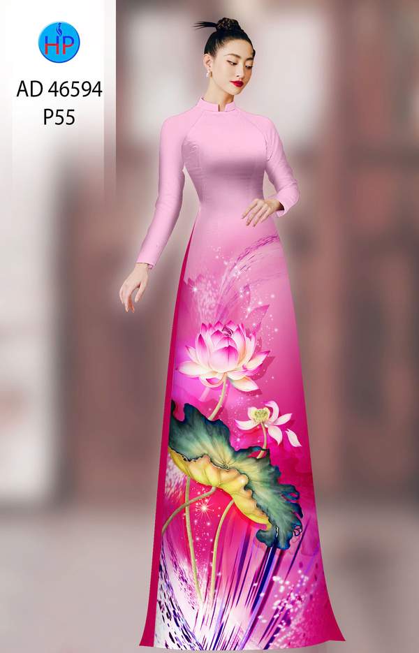 Vải Áo Dài Hoa Sen AD 46594 6 1789955048 871 vai ao dai hoa sen ad 46594