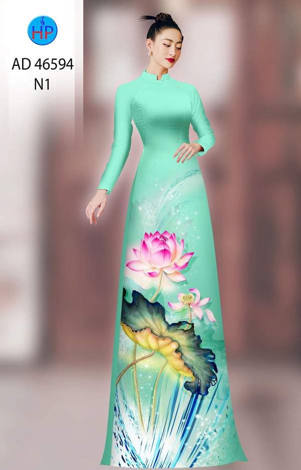 Vải Áo Dài Hoa Sen AD 46594 9 1789955048 909 vai ao dai hoa sen ad 46594