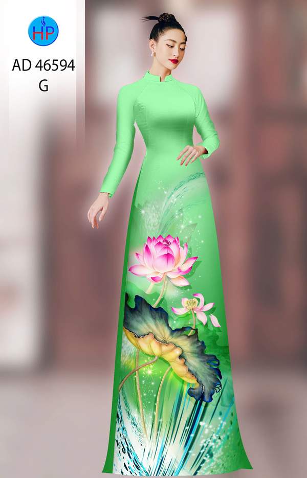 Vải Áo Dài Hoa Sen AD 46594 17 1789955050 204 vai ao dai hoa sen ad 46594
