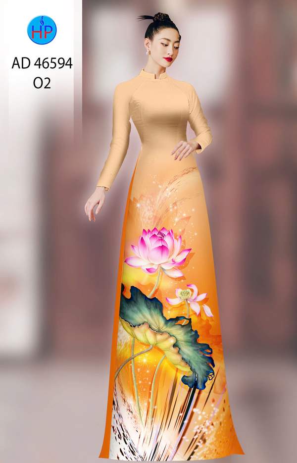 Vải Áo Dài Hoa Sen AD 46594 16 1789955050 455 vai ao dai hoa sen ad 46594