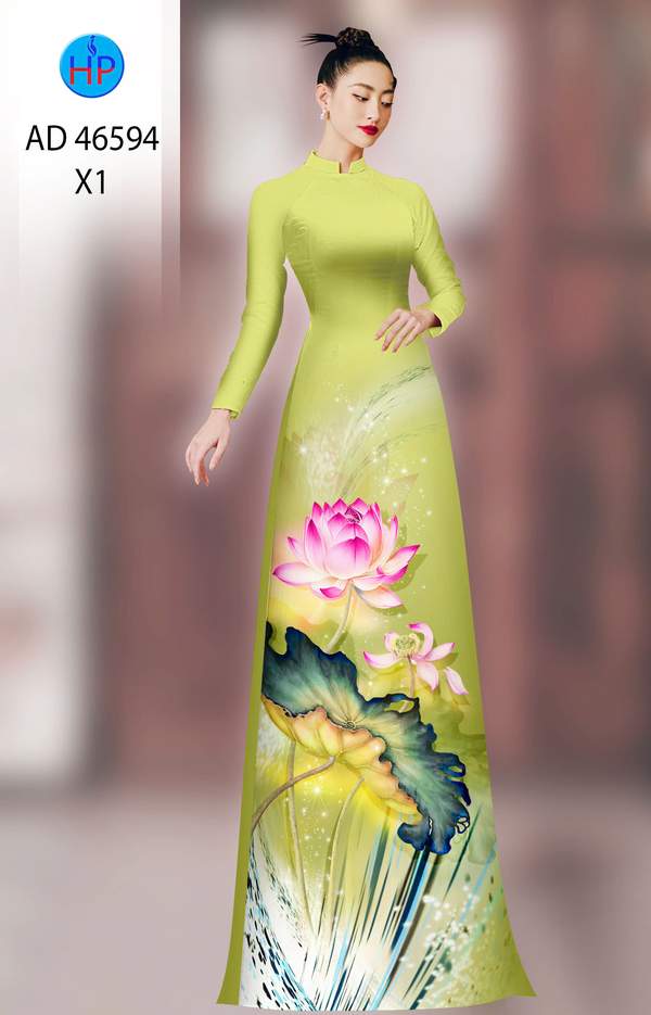 Vải Áo Dài Hoa Sen AD 46594 18 1789955050 74 vai ao dai hoa sen ad 46594