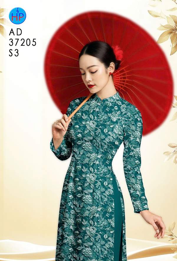 Vải Áo Dài Hoa In 3D AD 37205 4 1790151464 220 vai ao dai hoa in 3d ad 37205