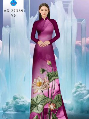 Vải Áo Dài Hoa Sen Giả Thêu AD 27369 23 1790388010 683 vai ao dai hoa sen gia theu ad 27369