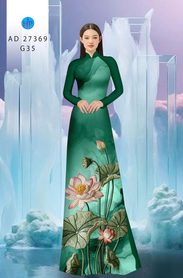 Vải Áo Dài Hoa Sen Giả Thêu AD 27369 8 1790388012 187 vai ao dai hoa sen gia theu ad 27369