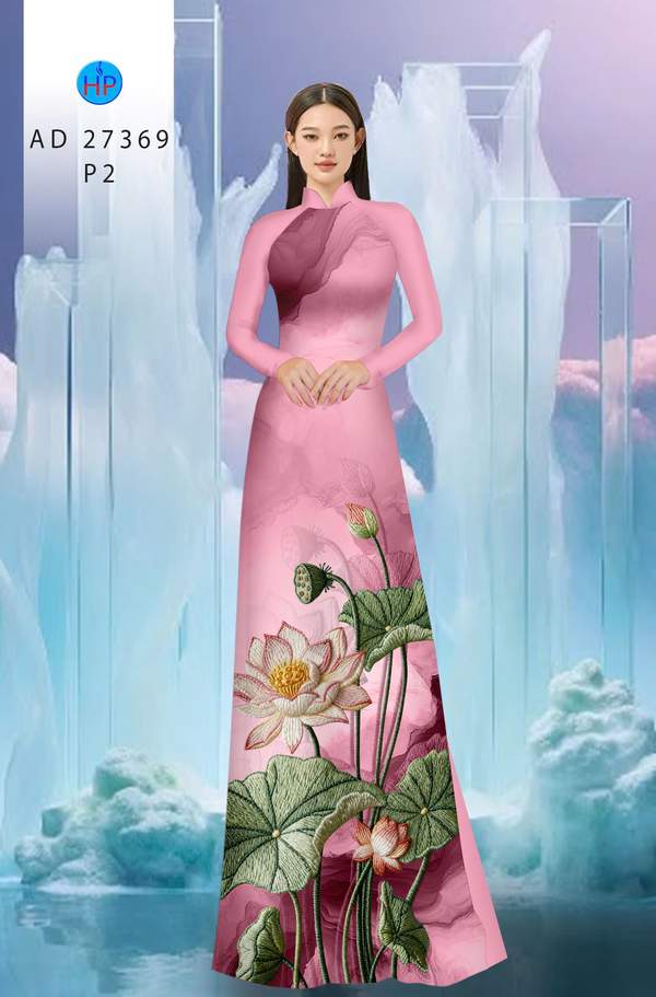Vải Áo Dài Hoa Sen Giả Thêu AD 27369 11 1790388012 827 vai ao dai hoa sen gia theu ad 27369