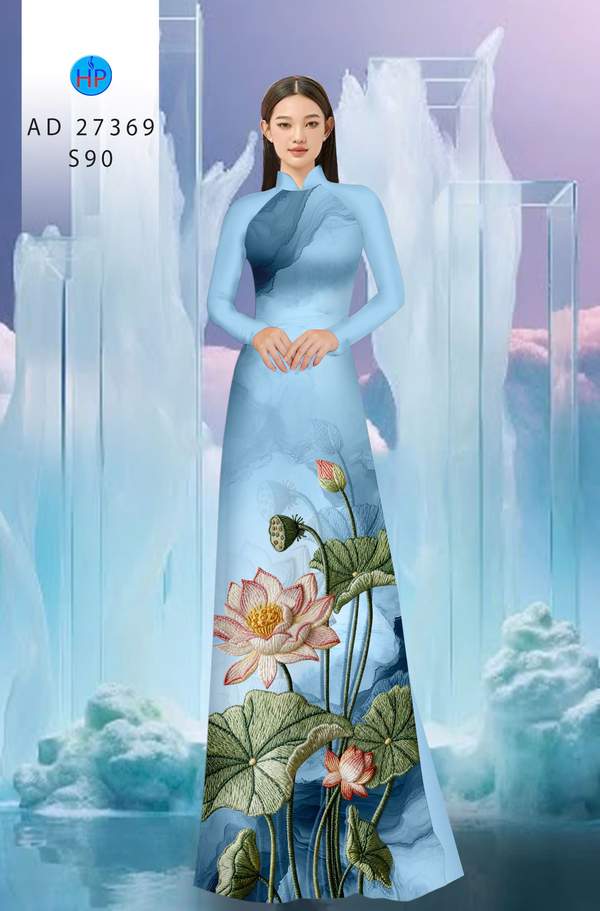 Vải Áo Dài Hoa Sen Giả Thêu AD 27369 16 1790388014 412 vai ao dai hoa sen gia theu ad 27369