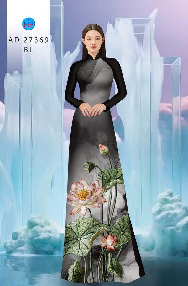 Vải Áo Dài Hoa Sen Giả Thêu AD 27369 17 1790388014 842 vai ao dai hoa sen gia theu ad 27369
