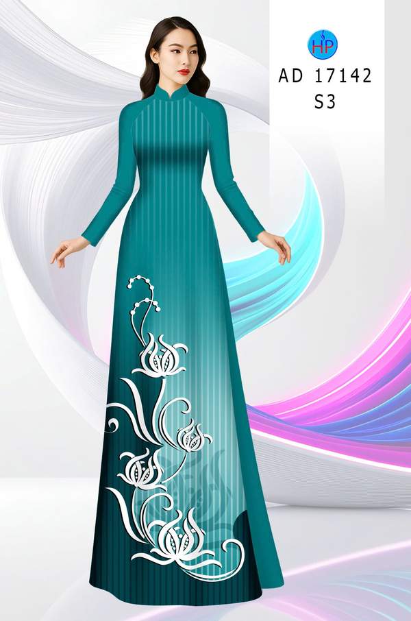 Vải Áo Dài Hoa In 3D AD 17142 9 1790388518 198 vai ao dai hoa in 3d ad 17142