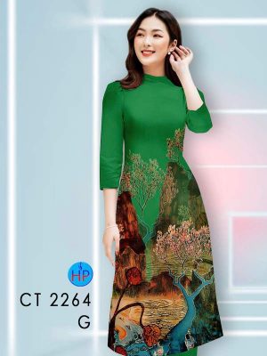Vải Áo Dài Cách Tân Phong Cảnh AD CT2264 20 vai ao dai cach tan phong canh ad ct2264