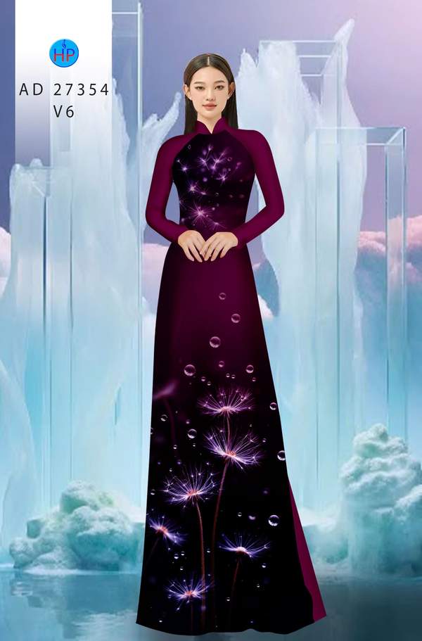 Vải Áo Dài Hoa Bồ Công Anh AD 27354 1 vai ao dai hoa bo cong anh ad 27354