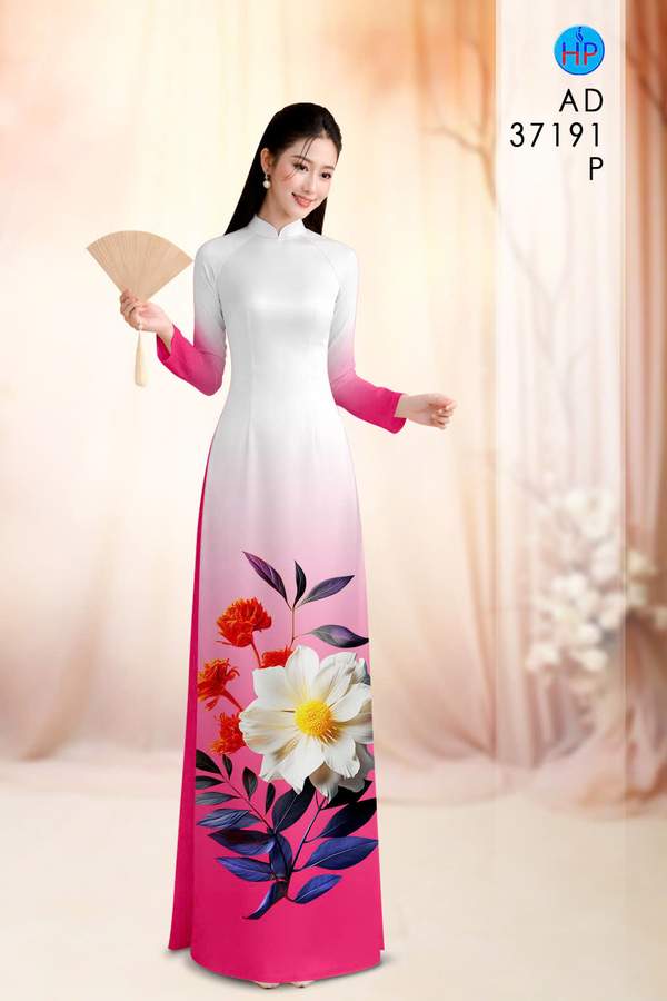 Vải Áo Dài Hoa Cúc AD 37191 2 vai ao dai hoa cuc ad 37191