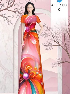 Vải Áo Dài Hoa In 3D AD 17122 20 vai ao dai hoa in 3d ad 17122