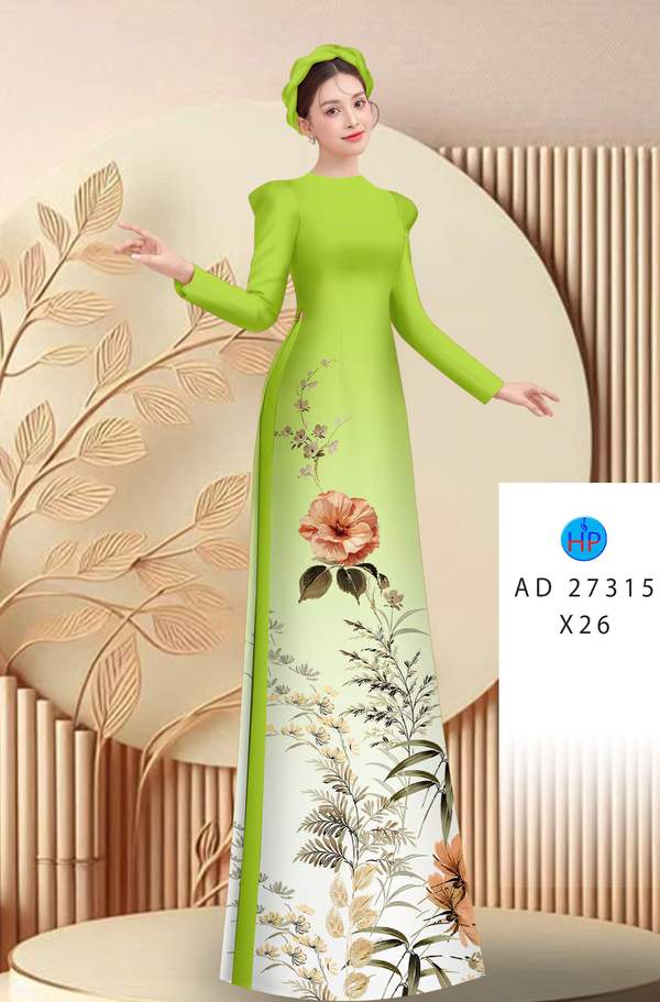 Vải Áo Dài Hoa In 3D AD 27315 1 vai ao dai hoa in 3d ad 27315