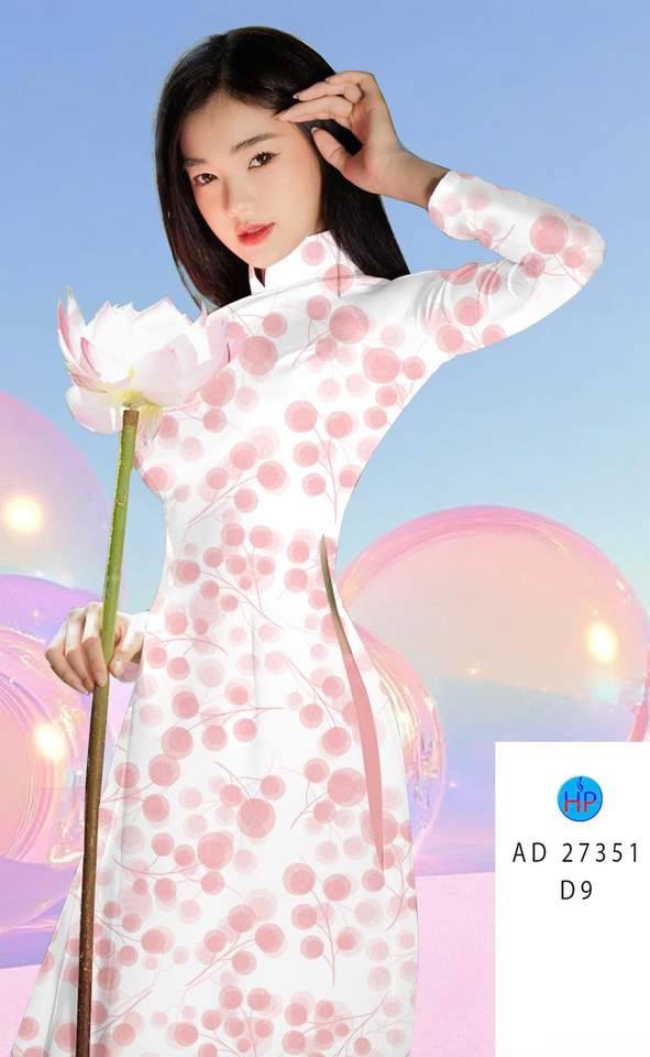 Vải Áo Dài Hoa In 3D AD 27351 1 vai ao dai hoa in 3d ad 27351