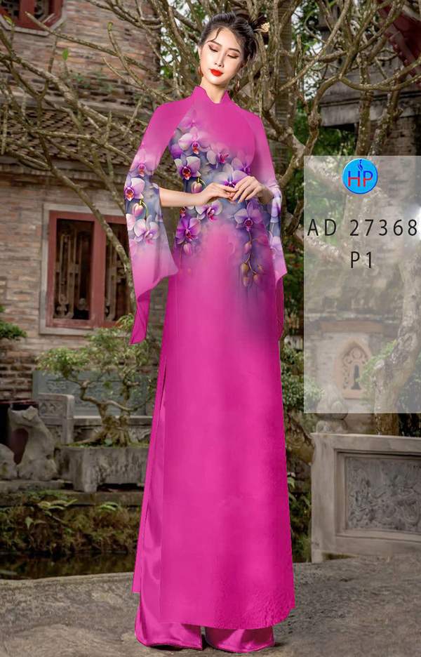 Vải Áo Dài Hoa In 3D AD 27368 1 vai ao dai hoa in 3d ad 27368