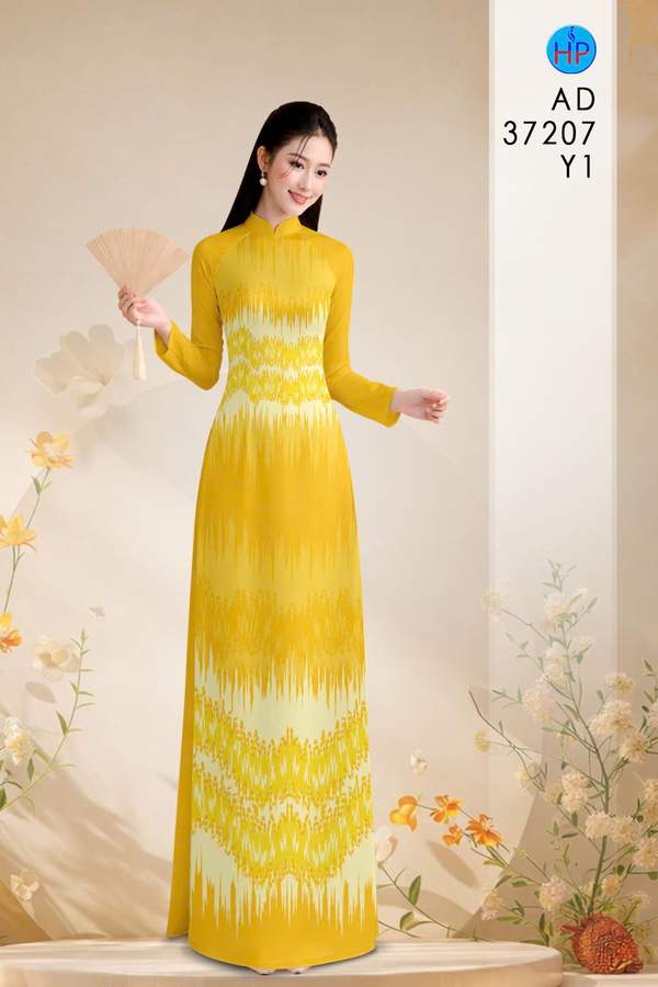 Vải Áo Dài Hoa In 3D AD 37207 1 vai ao dai hoa in 3d ad 37207