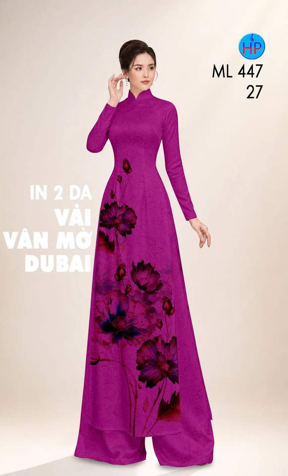 Vải Áo Dài Hoa In 4D AD ML447 1 vai ao dai hoa in 4d ad ml447