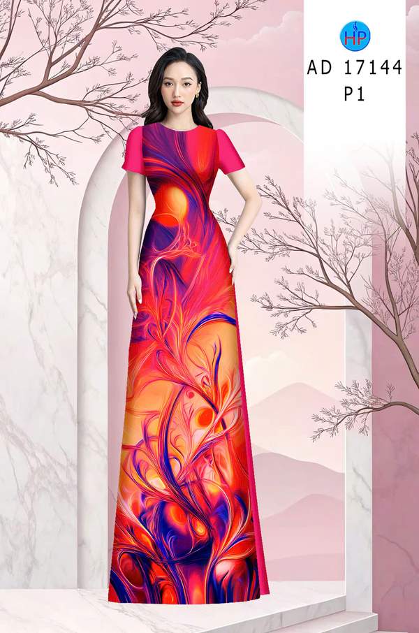 Vải Áo Dài Hoa Văn AD 17144 1 vai ao dai hoa van ad 17144