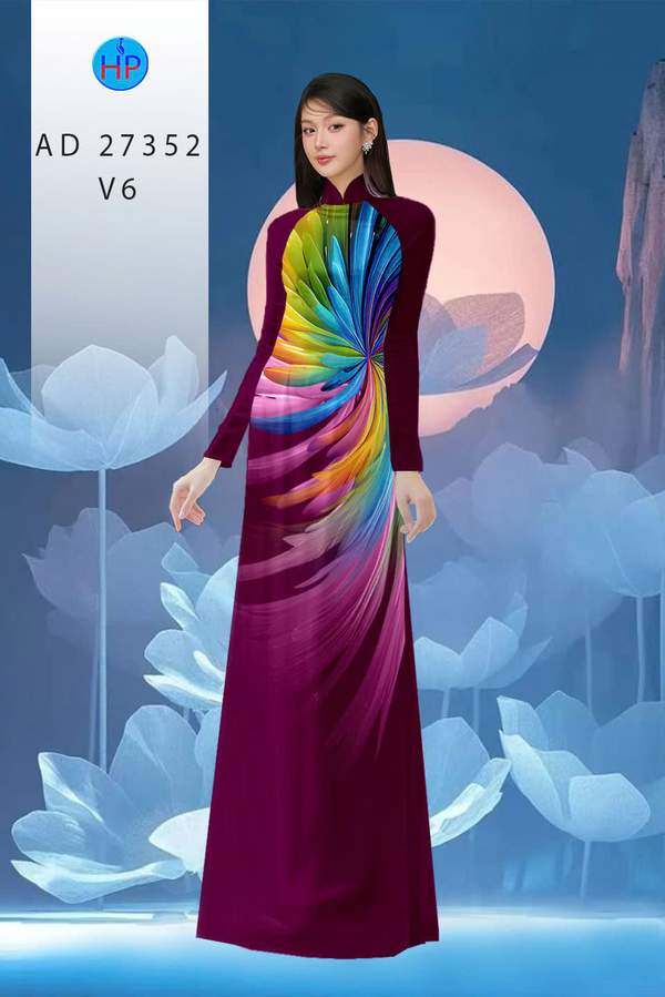 Vải Áo Dài Hoa Văn AD 27352 1 vai ao dai hoa van ad 27352