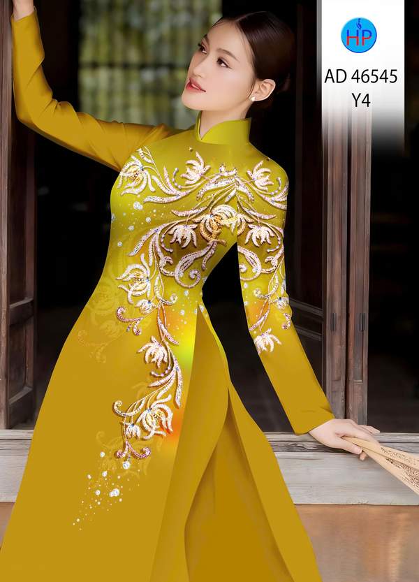 Vải Áo Dài Hoa Văn AD 46545 1 vai ao dai hoa van ad 46545