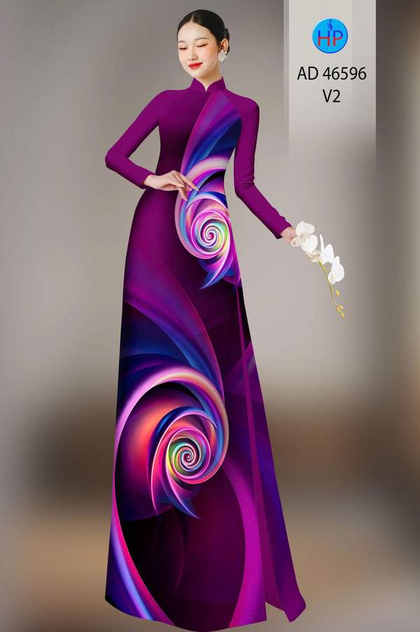 Vải Áo Dài Hoa Văn AD 46596 1 vai ao dai hoa van ad 46596